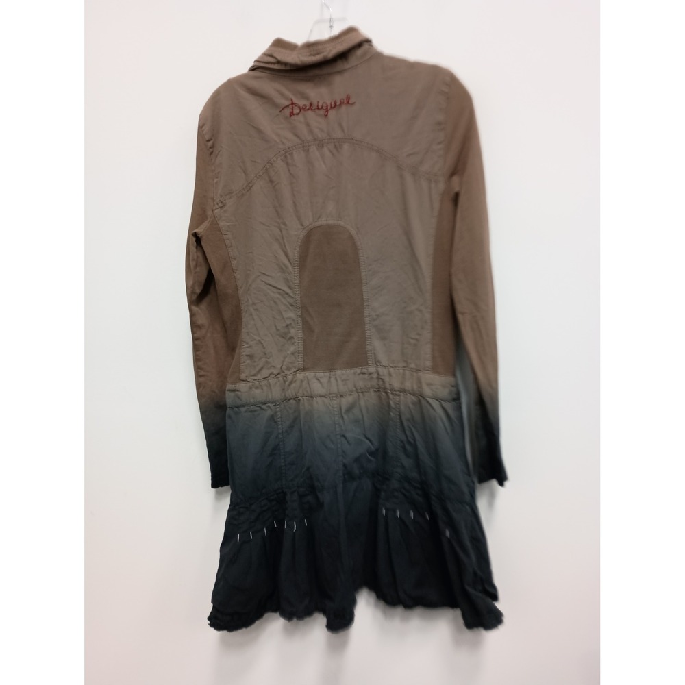 VTG Y2K Desigual Artsy Dress Jacket Womens Large Brown Ombre Boho Embroidered - Picture 11 of 12
